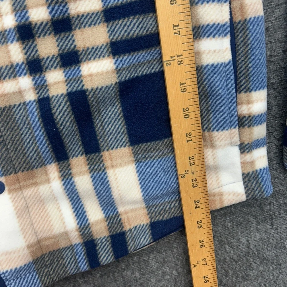 Lands End Mens Anyweather Plaid Fleece Shirt Jacket M 38-40 Shacket
